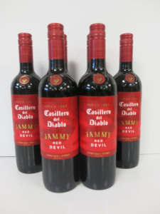 6 x Bottles of Casillero Del Diablo Jammy Red Devil Red Wine, 750ml.