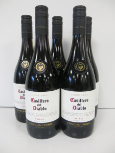 5 x Bottles of Casillero Del Diablo Shiraz Red Wine, 2023, 750ml.