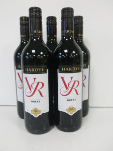 6 x Bottles of Hardy's VR Shiraz Red Wine, 750ml.