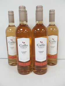 5 x Bottles of Echo Falls White Zinfandel Wine, 750ml.