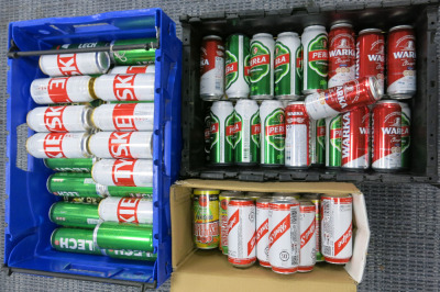 Approx 160 x Assorted Size Cans of Beer to Include: 500ml & 440ml with Brands Carlsberg, Red Stripe, Desperados, Warka, Lech, Zubr Etc (As Viewed).