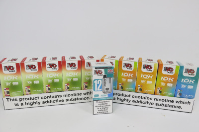 11 x IVG Pro 10k Puffs Vapes in Assorted Flavours.