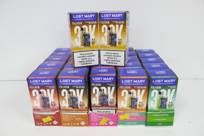 27 x Lost Mary 30K NERA30K Dual Power Fullview Kits in Assorted Flavours.