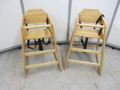 2 x Bolero Wooden Children's High Chairs.