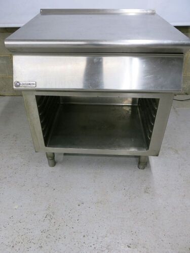Mareno Commercial Kitchen Unit with Worktop, Drawer & Open Base. Size H93m x W80cm x D72m.