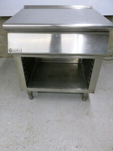 Mareno Commercial Kitchen Unit with Worktop, Drawer & Open Base. Size H93m x W80cm x D72m.