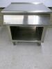 Mareno Commercial Kitchen Unit with Worktop, Drawer & Open Base. Size H93m x W80cm x D72m.