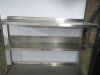 Stainless Steel Table with Backsplash, 2 x Shelves Over & 2 x Shelves Under. Size H190cm x W150cm x 50cm. - 2