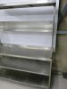 Stainless Steel Table with Backsplash, 2 x Shelves Over & 2 x Shelves Under. Size H190cm x W150cm x 50cm. - 4