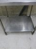 Stainless Steel Table with Backsplash & Shelf Under. Size H88cm x W78cm x D60cm. - 3