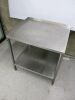 Stainless Steel Table with Backsplash, Left Side Splash & Shelf Under. Size H88cm x W84cm x D75cm. - 2