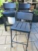 7 x Emu Outdoor Black Metal High Stools.