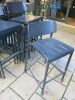 7 x Emu Outdoor Black Metal High Stools. - 2