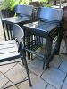 7 x Emu Outdoor Black Metal High Stools. - 3
