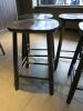 8 x Black Wood Stools. H63cm. - 4