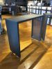 2 x Mobile Dark Grey Metal Mesh Console Tables. Size H95cm x W100cm x D40cm. - 2