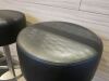 22 x Pedrali Stalls with Black Faux Leather Seat & Heavy Metal Base. - 3