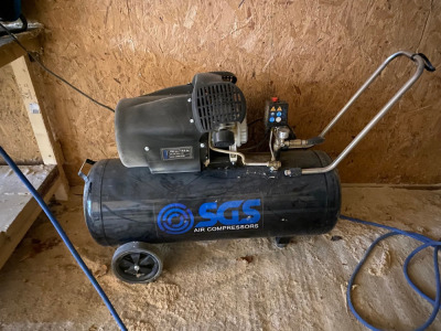 SGS 100 Litre Direct Drive Air Compressor - 13.8CFM 3HP, YOM 2023.