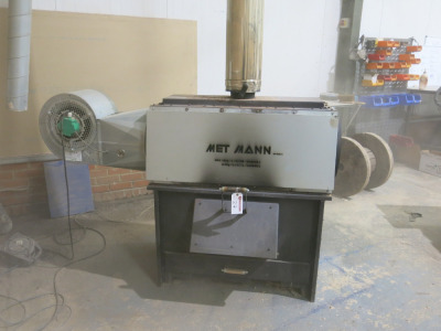 Met Mann EP 50 21 Waste Woodchip, Sawdust, Cardboard & Logs Space Heater, Max 10kg with Centrifugal Fan. NOTE: The buyer will be required to arrange for the disconnection, dismantling and loading, making good any damage as required.