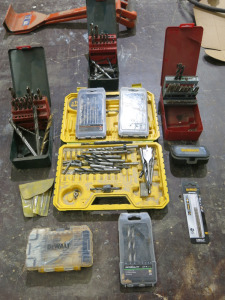 Part Set DeWalt Drills & 3 x Additional Cases of Wood and Masonry Drills (As Viewed).