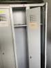 4 Drawer Filing Cabinet, 3 Drawer Pedestal, 2 Door Cupboard and 3 Pairs of Full Length Personnel Lockers. - 4