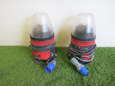 2 x Milwaukee HOBL 7000 High Output Corded Bay Lights.