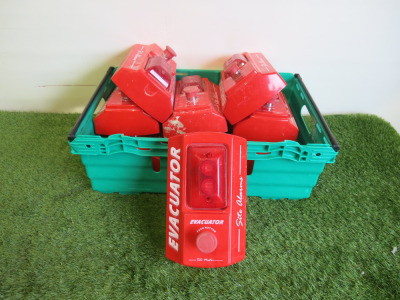 9 x Evacuator Sitemaster Push Button Site Alarms.