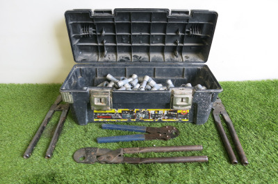 Stanley Tool Chest Containing: 3 x Buteline Crimping Tools, 1 x Ditron Crimping Tool & Multiple Buteline Equal Tees.