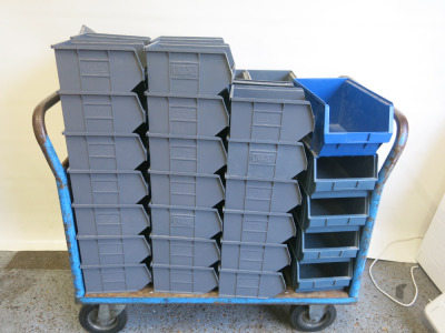 79 x Assorted Sized Open Fronted Storage Boxes to Include: 18 x XL5, 57 x XL3 & 4 x Others.