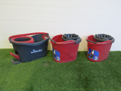 3 x Assorted Vileda Buckets & Ringers.