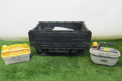 2 x Electric Wallpaper Strippers, with Attachments to Include: 1 x Titan & 1 x Wagner. NOTE: crate not included.