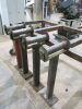 4 x Heavy Duty Metal Feed Roller Stands and Metal Skeleton Frame Heavy Duty Work bench on Wheels & 1 x Other Smaller. - 2