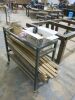 4 x Heavy Duty Metal Feed Roller Stands and Metal Skeleton Frame Heavy Duty Work bench on Wheels & 1 x Other Smaller. - 5