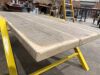 140cm x 60cm x 45cm Table on Yellow Frame and Reclaimed/Distressed Scaffold Boards. - 4