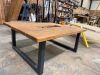 110cm x 92cm x 45cm Table, Metal Frame with Reclaimed/Distressed Scaffold Board Top. - 2
