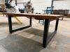 110cm x 92cm x 45cm Table, Metal Frame with Reclaimed/Distressed Scaffold Board Top. - 4