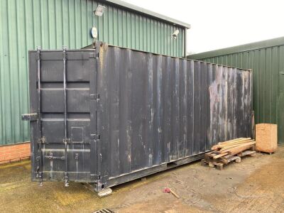20ft Shipping Container Painted Black (As Viewed).
