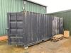 20ft Shipping Container Painted Black (As Viewed).