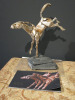 A Keil Solid Bronze Horse with Slate Base. Size H39 x W10 x D33cm.