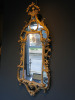 Giltwood & Painted Border Glass Mirror, English, Circa 1760. Size H137 x W56cm.