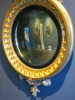 Regency Style Carved Giltwood Convex Mirror with Ebonised Eagle to Top. Size H100 x W55 x D17cm. - 3