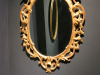 Antique Mid 18th Century Period Carved Giltwood Oval Mirror, Featuring Two Birds. Size H104 x W62cm. - 3