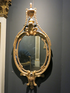 Giltwood 'Robert Adam' Period Girandole Mirror, English, Circa 1770. Size H122 x W53cm.
