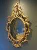 Giltwood Oval Chippendale Period Mirror, British, Circa 1760. Gilding and Mirror Plate later. Size H125 x W74 x D11cm.