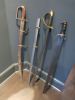 Three Antique Swords One with Sheaf, One Display & One without Sheaf.