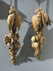 Pair of Carved Wood Fragments in the Manor of Grinling Gibbons, English, Circa 1700. Size H50 x W14 x D5cm. - 2