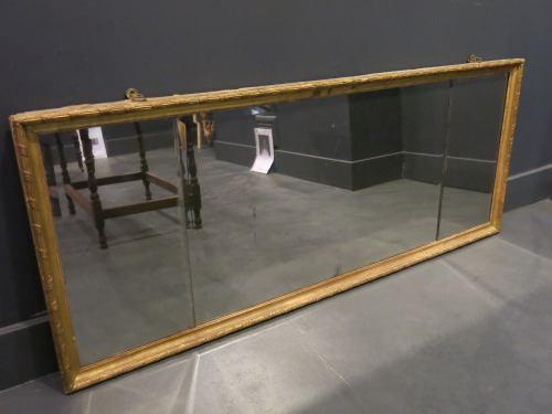 Giltwood 'Robert Adam' Period Landscape Looking-Glass Mirror, British, Circa 1790. Size H61 x W152cm.