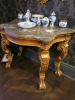 A Pair of Carved Wood Side Tables Faux Rosewood Painted with Original Marble Tops, English, Circa 1830. - 3