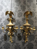 Pair of Giltwood Regency Period Wall Lights, British, Circa 1810, Featuring Eagles to Top. Size H69 x W33cm.