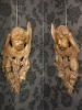 Pair of Carved Wood Cupids in the Manner of Grinling Gibbons, English, Circa 1700. Size H61 x W26 x D8cm.